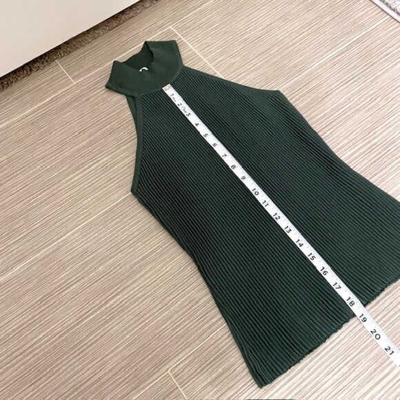 NWT GUESS Ribbed Shayna Ottoman Halter Mock Neck Sleeveless Tank Sweater Small - Picture 15 of 15